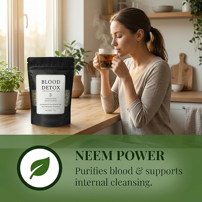 Healing Garden Blood Detox - Jamaican Herbal Tea Blend Plant-Based Botanical Tea For Daily Enjoyment Purifies Blood Loose Leaf Herbal Tea 170g/Bag