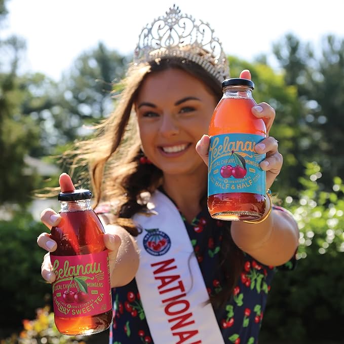 Leelanau Cherry Half &amp Half (Lemonade &amp Iced Tea) 16 fl oz (Pack of 12)192.0 Fl Oz