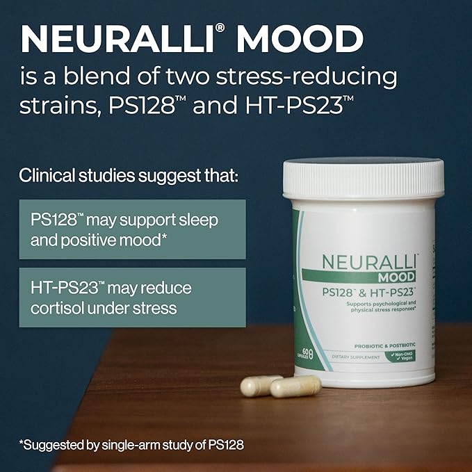 Bened Life Neuralli Mood with PS128 for Stress Relief &amp Recovery via The Gut-Brain Axis (30-Day Supply) Ages 18+