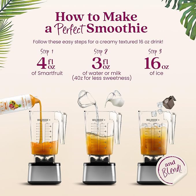 Smartfruit Tropical Harmony + Aloe – 100% Real Fruit Purée with Pineapple Passion Fruit Papaya &amp Guava – Great for Smoothies Juice Yogurt Cocktails Teas &amp More – High in Vitamin A &amp