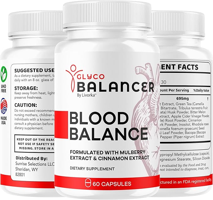 (2 Pack) Glyco Balancer Capsules - Official GlycoBalancer Supplement Support Pills Advanced Formula All Natural Premium Ingredinets for Health Support Vitamins and Wellness 120 Capsules for 2 Months