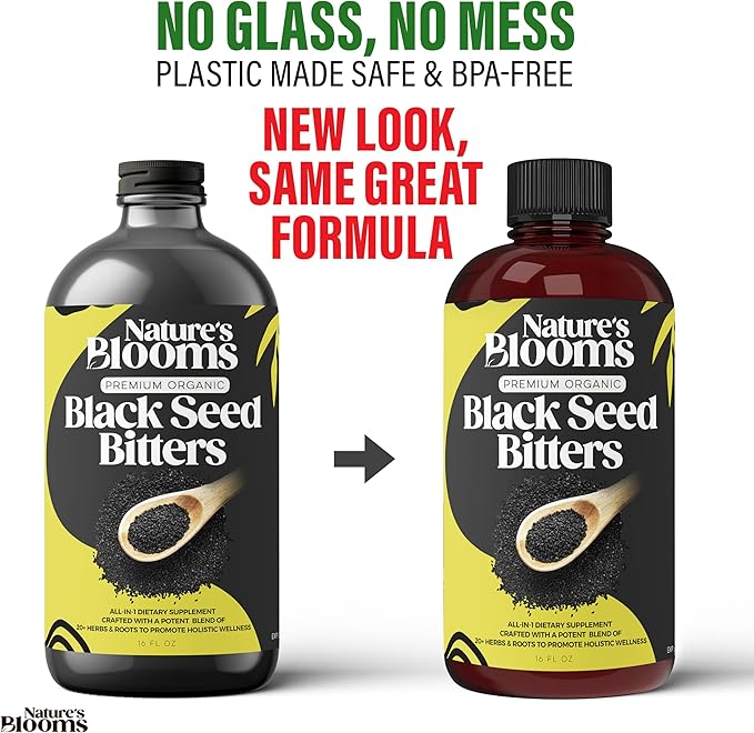 Nature's Blooms Soursop &amp Black Seed Bitters Bundle 16 oz Each 2 Bottles