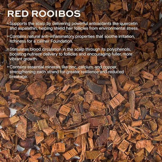 Highbrow Hippie Daily Reset Tea | Hair Wellness From Within Stress Support &amp Circulation Boost | Organic Rooibos Honeybush Ashwagandha Ginger | Caffeine-Free Adaptogenic Blend | 30 Servings