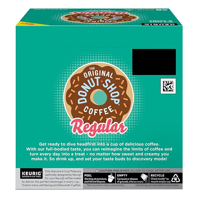 The Original Donut Shop Regular Keurig Single-Serve K-Cup Pods Medium Roast Coffee 48 Count Pack of 4