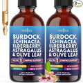NEW AGE Lymphatic Drainage Supplement - Burdock Lymphatic Support Drops - Burdock Root Mullein Echinacea Elderberry Dandelion Astragalus Milk Thistle Red Clover - 4 oz