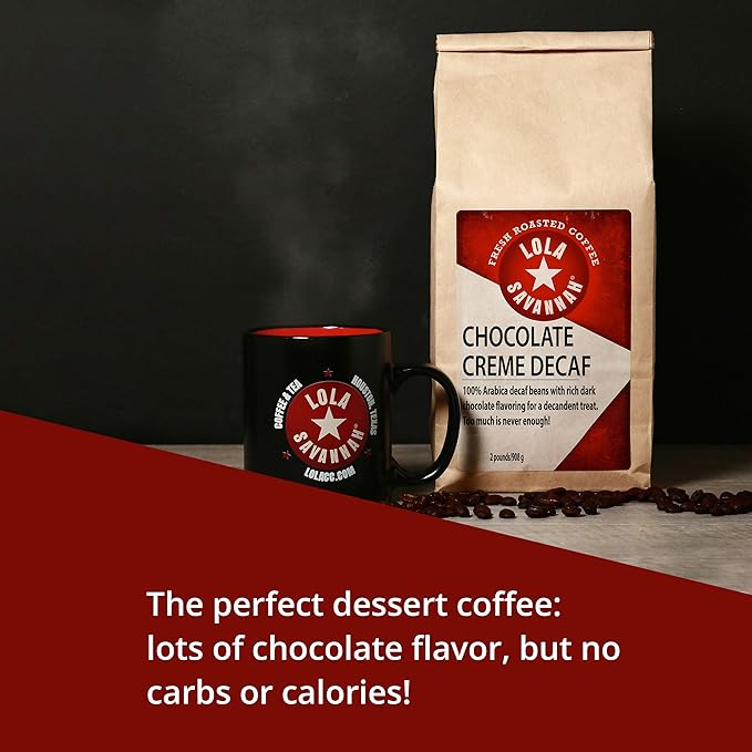 Lola Savannah Chocolate Creme Whole Bean Decaf Coffee 2lb