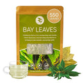 Bay Leaves Tea - 550 Dried Whole Leaves 4.06 oz Hojas de Laurel 100% Natural Sun Dried Caffeine-Free Herbal Tea For Brewing or Cooking Immune &amp Wellness Support