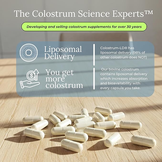 Colostrum-LD Colostrum Capsules - 120 Count - Liposomal Delivery