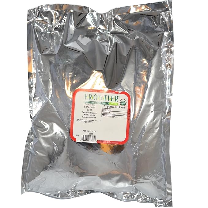 Frontier Co-op Organic Cut &amp Sifted Spearmint Leaf 16 oz (453 g)