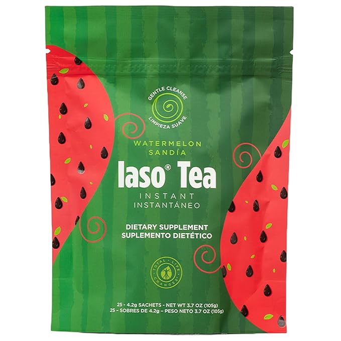 Iaso Instant Tea (Watermelon) - Refreshing Watermelon-Flavored Cleansing Tea Ideal for Daily Wellness - 25 Sachets