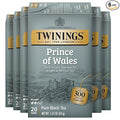Twinings Prince of Wales Black Tea Individually Wrapped Bags 20 Count (Pack of 6) Velvety Smooth &amp Mild Caffeinated Enjoy Hot or Iced 120 Teabags