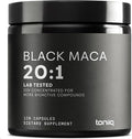 Toniiq Black Maca Root - Ultra High Potency 20:1 Extract - Single Origin Wildcrafted &amp Highly Concentrated - Third-Party Lab Tested - 120 Capsules