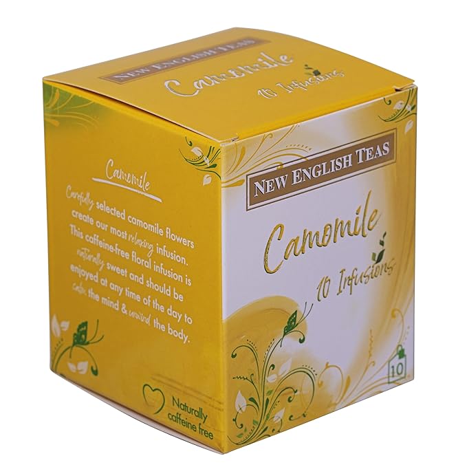 New English Teas Fruit &amp Herbal Tea 120 Teabags 12 Packs of 10 Individually Wrapped Tea Bags Naturally Caffeine Free (Chamomile)