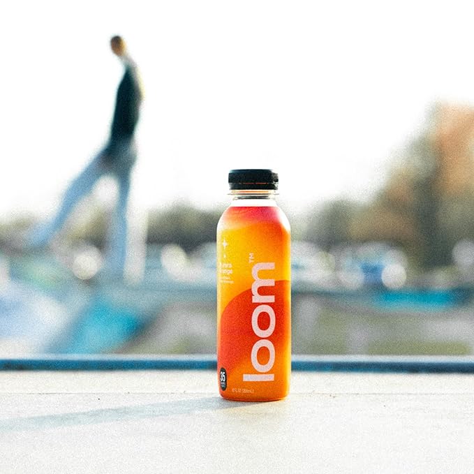 Aurora Orange Juice Drinks by Loom Low Sugar Juice Real Fruit No Added Sugar Healthy Hydration 30 Calories Non-GMO 12 oz bottles 12 pack