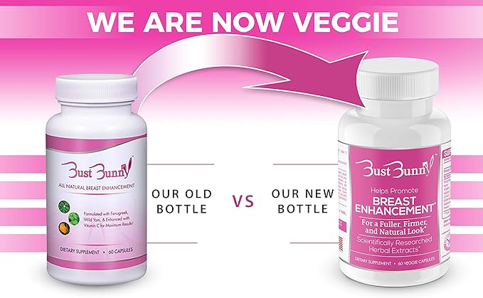 Breast Enhancement Pills - Vegan Friendly - 3 Month Supply | #1 Natural Way to a Fuller Firmer Look by BUST BUNNY