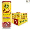Yerba Madre Organic Sparkling Yerba Mate Cranberry Pom 115mg Natural Plant Based Caffeine Smooth Energy &amp Focus Carbonated 12oz Cans (Pack of 12) (Packaging May Vary)