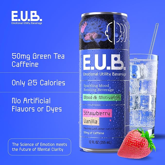 Emotional Utility Beverage Strawberry Vanilla 12 fl oz (Pack of 12)