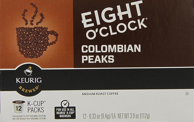Eight O'Clock Colombian K-Cups for Keurig K-Cup Brewers 72 Count