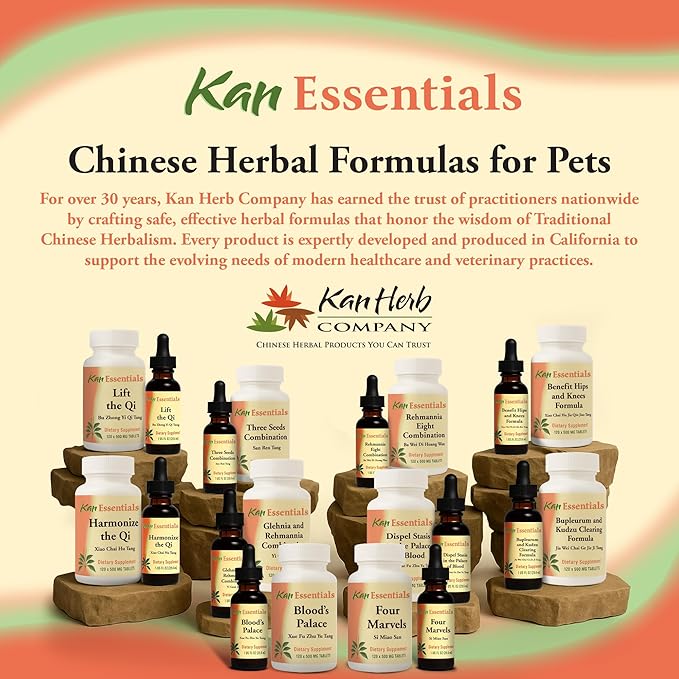 Kan Herb Company Benefit Hips and Knees Formula – Traditional Chinese Herbal Blend for Dogs and Cats to Support Joint Comfort Mobility &amp Digestive Balance Liquid Herbal Supplement for Pets 1 f
