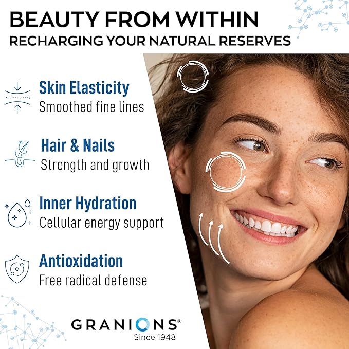 Marine Collagen Powder Supplement - Type I Hydrolyzed Marine Collagen Peptides Protein Biotin Hyaluronic Acid Vitamin C Vital Antioxidants - Skin Supplements for Women - Pomegranate 9.7oz