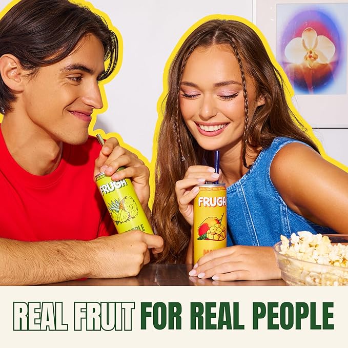 FRUGA Pineapple Sparkling Fruit Super Soda Prebiotic Soda Low Calorie Healthy Soda Benefits and Vitamin Boost 12 Fl Oz (Pack of 12)