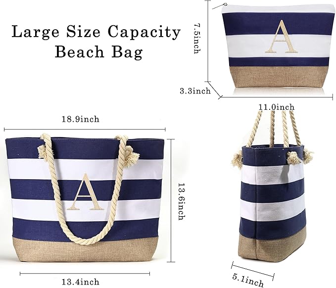 YOOLIFE Beach Bags for Women - Travel Canvas Beach Tote Pool Waterproof Bag Travel Essentials Gifts for Women Birthday