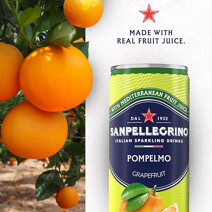 Sanpellegrino Italian Sparkling Drink Pompelmo Sparkling Grapefruit Beverage 24 Pack Of Cans