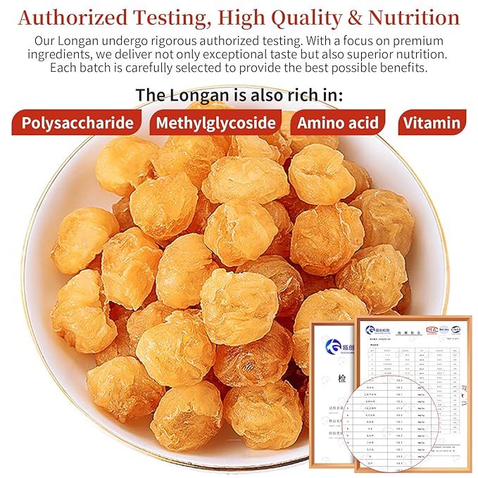 Baihuatang Natural Dried Longan Pure Fruit (240g) - Natural Thai Longan Seedless &amp Additive-Free for Tea &amp Recipes 桂圆干 龙眼肉