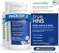 NatureCity True-HNS Hair Nails and Skin Cynatine Keratin and Plant Based Biotin Vitamin Supplement |Fuller and Stronger Hair and Nails|Non GMO| 120 Veggie Capsules