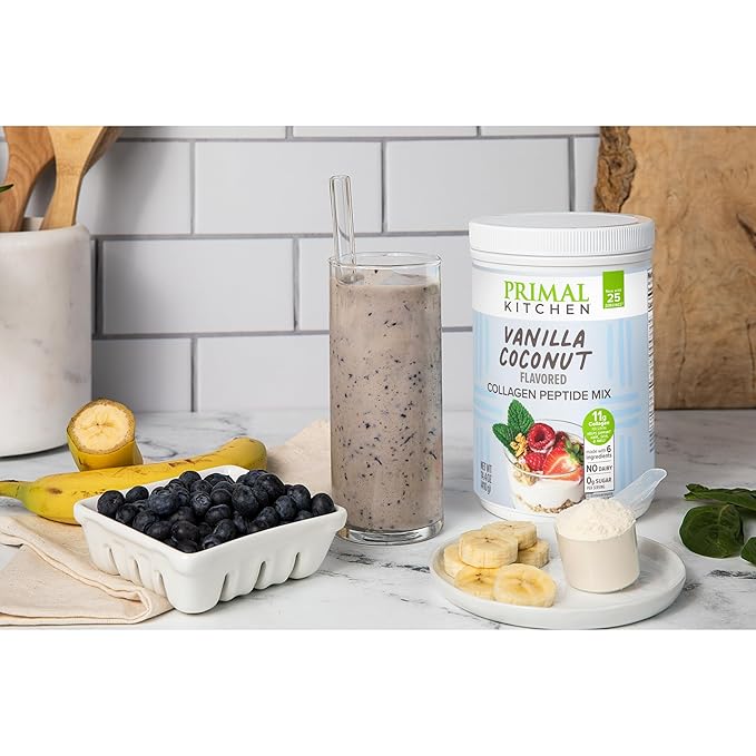 Primal Kitchen Vanilla Collagen Fuel® Drink Mix Vanilla Coconut Collagen Peptides No Dairy or Artificial Sweeteners 14.4 Ounces