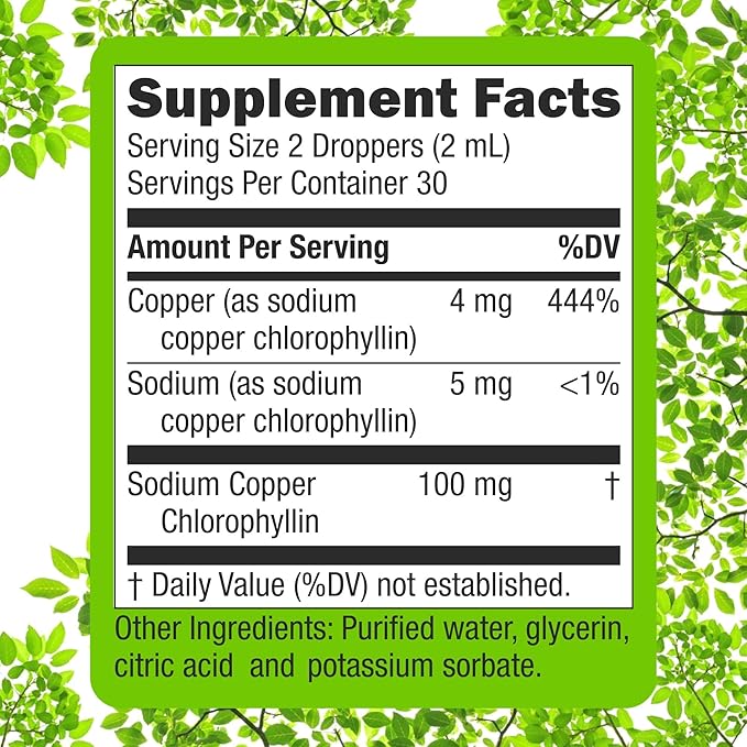 Super Natural Goods Liquid Chlorophyll Drops 60 Servings for Daily Wellness – Plant-Based Chlorophyll Liquid Supplement Vegan &amp Non-GMO Easy-Mix Drops for Water or Juice – 4oz Dropper Bottle 600