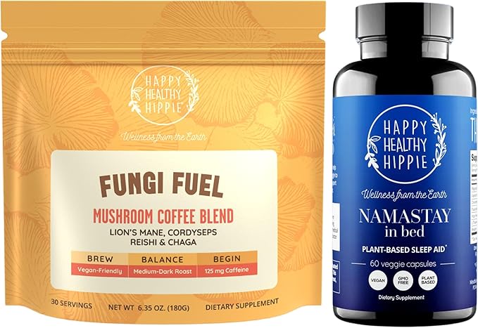 Happy Healthy Hippie Fungi Fuel Mushroom Coffee &amp Namastay in Bed