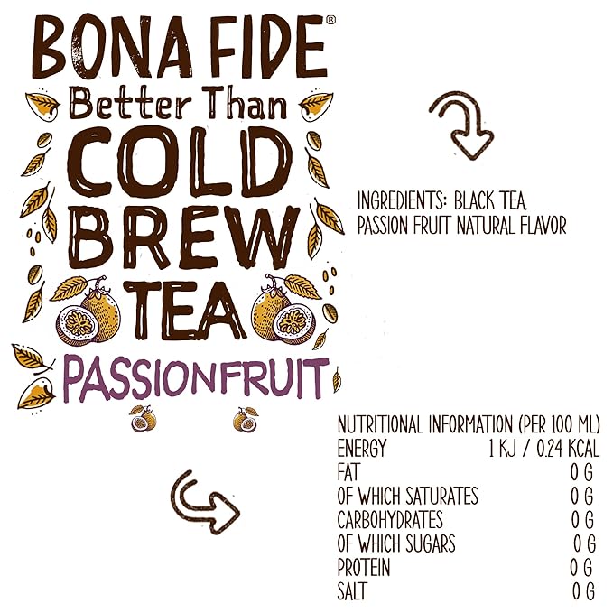 Better Than Cold Brew Passion Fruit Tea 3L (101 Fl Oz) Bag in Box with Tap | Tropical Fruity &amp Refreshing | Eco-Friendly Packaging