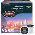 Celestial Seasonings Mandarin Orange Spice Herbal Tea Single-Serve Keurig K-Cup Pods 96 Count