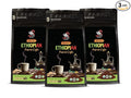 ground coffee espresso - ETHIOPIAN GROUND ORGANIC COFFEE fair trade 100% pure arabica medium roast high acidity - ground coffee ethiopia 3 Bags (36 Oz)