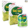 Korean Best Variety Energy Drink Box Deal - SACSAC RICE PUNCH PEAR JUICE - (SACSAC GRAPE 24 CANS)