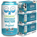 C2O - Organic Coconut Water The Original Flavor (24 Pack 3 Fridge Pack Boxes) - Fresh Coconut Water Non GMO Canned Water - Natural Hydration Essential Electrolytes Potassium - 24 Cans 10.5 FL OZ