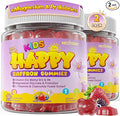 Happy Saffron Gummies for Kids Teen Organic Saffron + Magnesium Glycinate Supplement with Probiotics L-Theanine Chamomile D3 B6 B12 for Children's Focus &amp Mood Calm Sleep Sugar Free 120