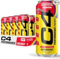 Cellucor C4 Performance Energy Drink | Cosmic Rainbow | Zero Sugar Carbonated Preworkout Energy | 200mg Caffeine with Beta Alanine | 16 Fl Oz (12 Pack) Packaging May Vary