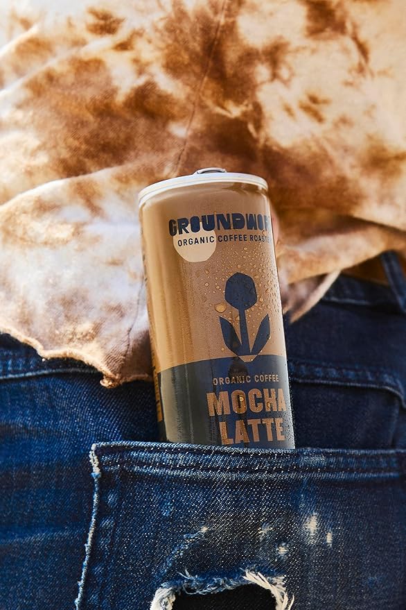 Groundwork Organic Coffee - Mocha Cold Brew Latte - 8 FL Oz Cans (12 Pack)