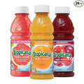 Tropicana 100% Juice Variety Pack - Orange Cranberry Ruby Red Grapefruit Single Serve 10 Fl Oz Bottles (Pack of 24) - Vitamin C Rich No Added Sugars No Artificial Flavors