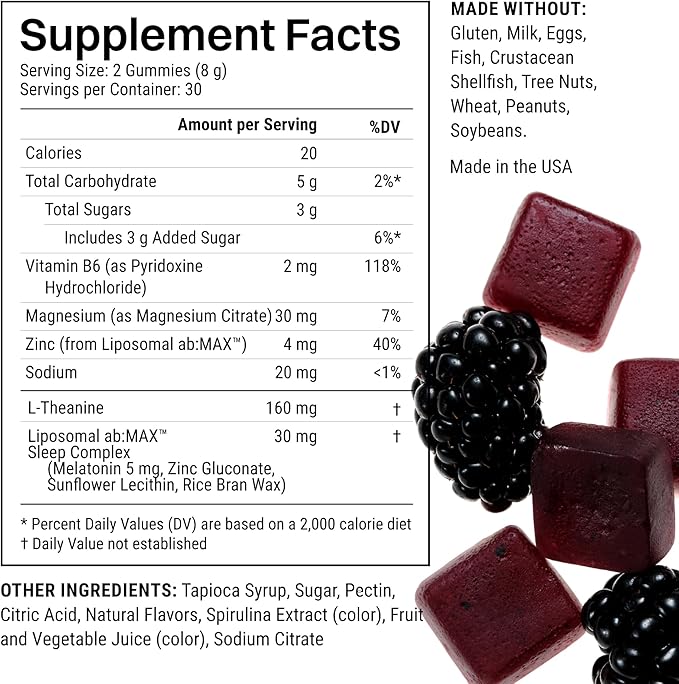 Advanced Marine Collagen Peptides+ &amp Liposomal Sleep Gummies – Supports Skin Joints &amp Restful Sleep