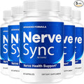 (5 Pack) Nerve Sync Capsules - Official NerveSync Advanced Nerve Health Supplement Pills - Maximum Strenght Natural Nerve Sync for Wellness &amp Health Support Pills Reviews 300 Capsules for 5 Mont