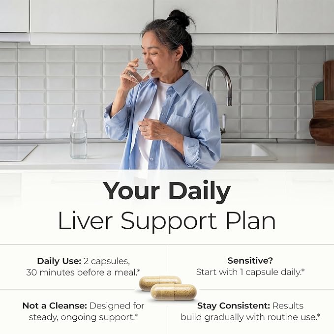 Vegan Liver Cleanse Detox &amp Repair – Herbal Liver Support Supplement w/ Silymarin Milk Thistle Zinc Dandelion Root &amp Artichoke Extract for Enzyme Support Energy &amp Healthy Digestion. 60