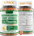 NEVISS Ashwagandha Gummies 2000mg Feel Refreshed Plus Proprietary Blend with 5-HTP L-Theanine Lemon Balm Magnesium for Calm Zzzs Mood Energy &amp Relaxation Support (1 Pack (60 Countss))