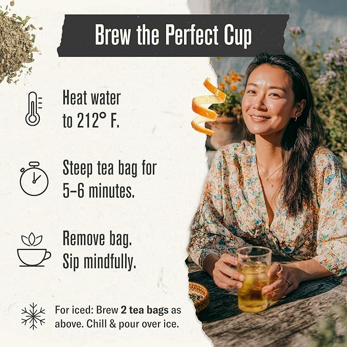 Numi Tea Organic Moroccan Mint Tea 54 Herbal Tea Bags Caffeine Free