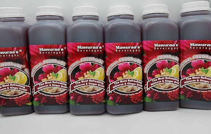 Mawuraa's Beverages Original Soborade Juice-The Most Refreshing Hibiscus Pack Of 6