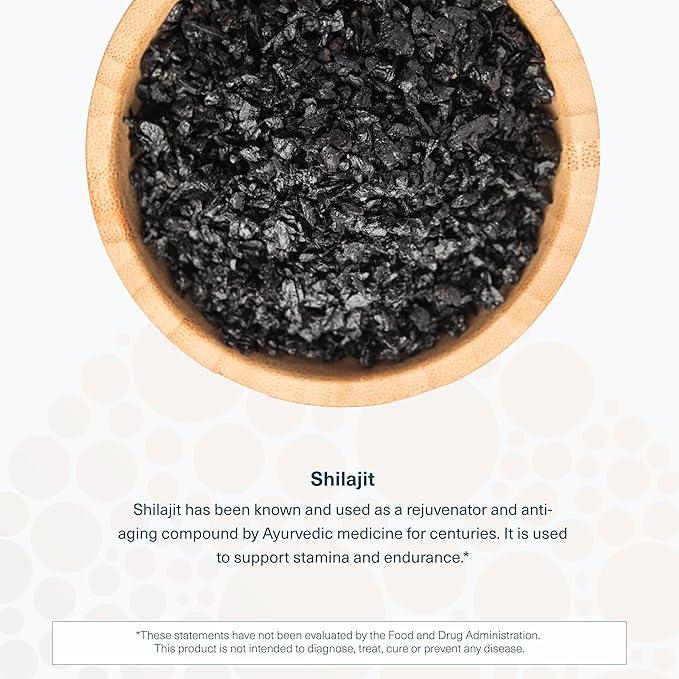 Youtheory Shilajit - PrimaVie Himalayan Shilajit Capsules - Supports Energy Stamina &amp Endurance* - Gluten Free - 60 Capsules (30-Day Supply)