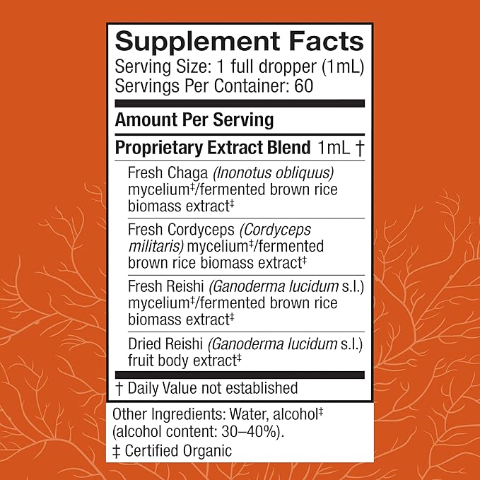 Host Defense Breathe* Extract - Immune &amp Respiratory Support Mushroom Liquid Supplement - Herbal Lung Health Supplement with Chaga Reishi &amp Cordyceps - 2 fl oz (60 Servings)*