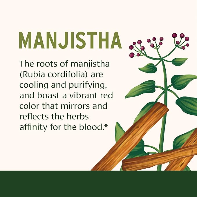 Banyan Botanicals Organic Manjistha – Natural Skin Support &amp Lymphatic Drainage Supplement – Red Root Blood Cleanse for Clear Complexion – 90 Tablets – USDA Organic Fair Trade